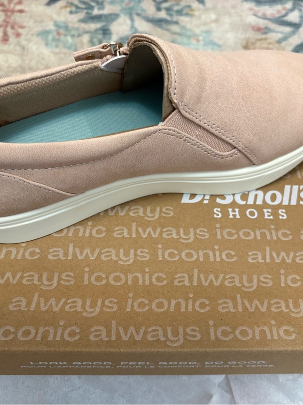 Brand New Blush Pink/Nude Dr. Scholl’s Slip On Sneaker Shoe With Zipper Detail